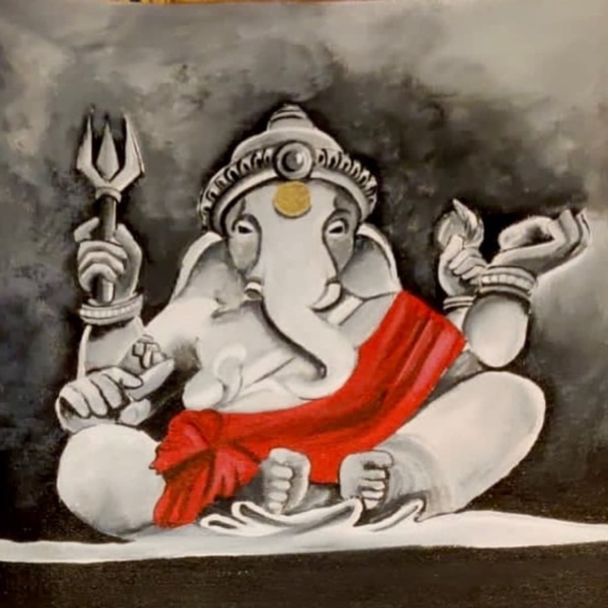 Ink drawing of Ganesha
